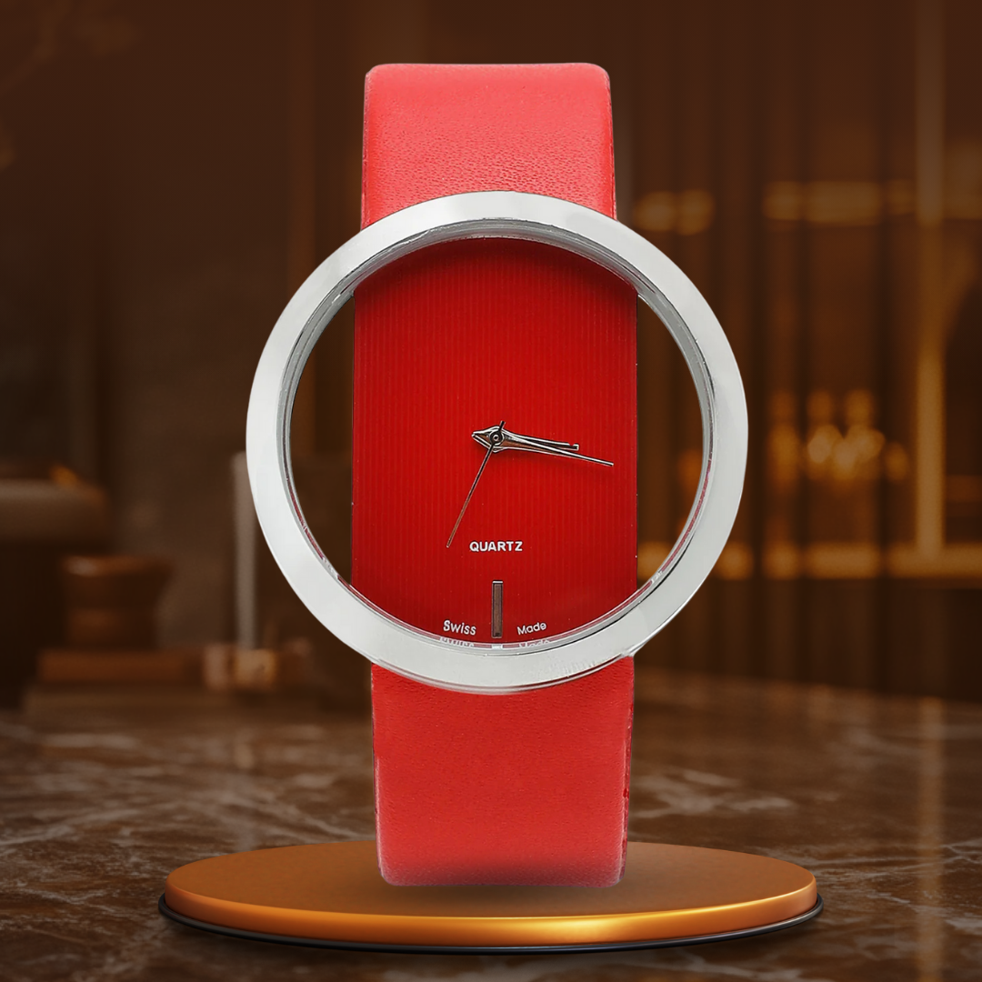 Bastien | Elegant Quartz Watch with Transparent Dial