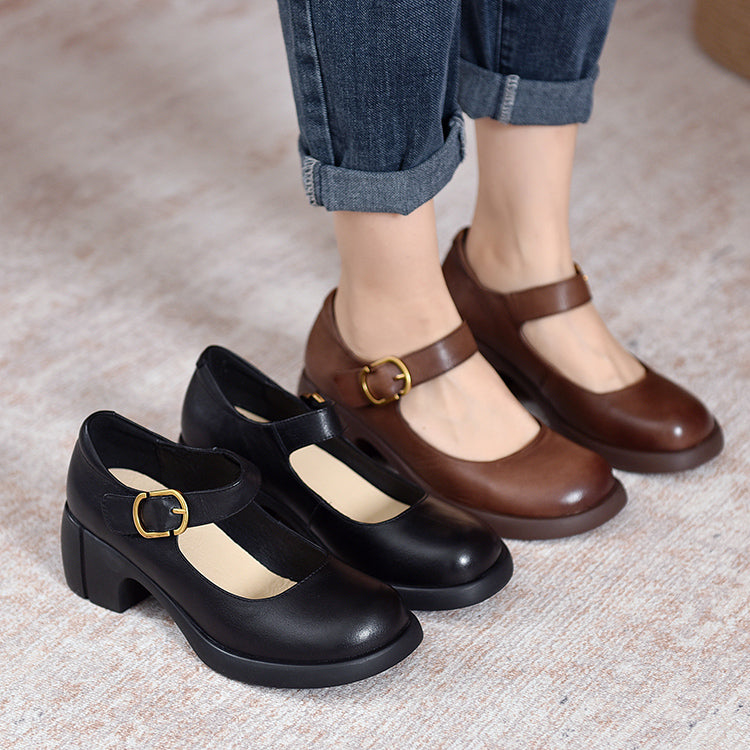 Agnes | Vintage Leather Mary Janes
