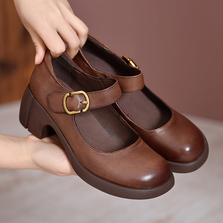 Agnes | Vintage Leather Mary Janes