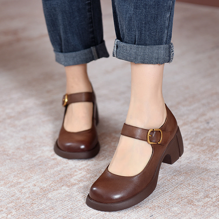 Agnes | Vintage Leather Mary Janes