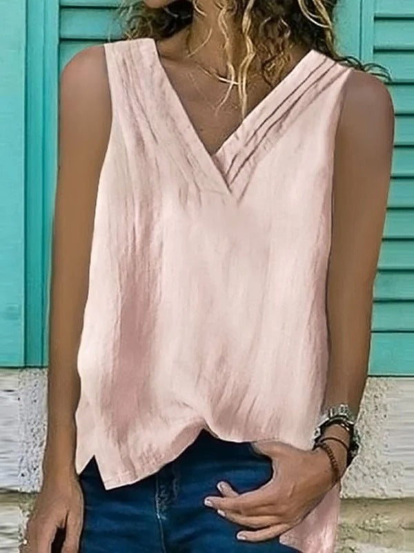 Women's V-Neck || Sleeveless Shirt