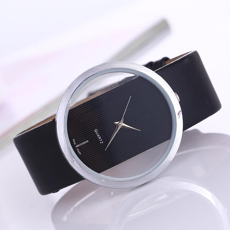 Bastien | Elegant Quartz Watch with Transparent Dial
