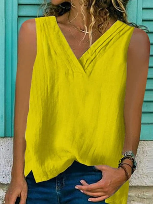 Women's V-Neck || Sleeveless Shirt