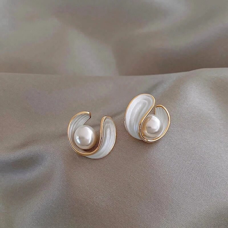 Antoinette Luxurious White Opal Earrings