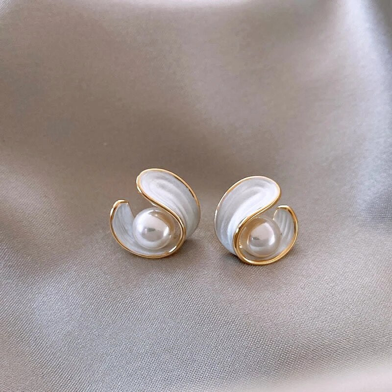 Antoinette Luxurious White Opal Earrings