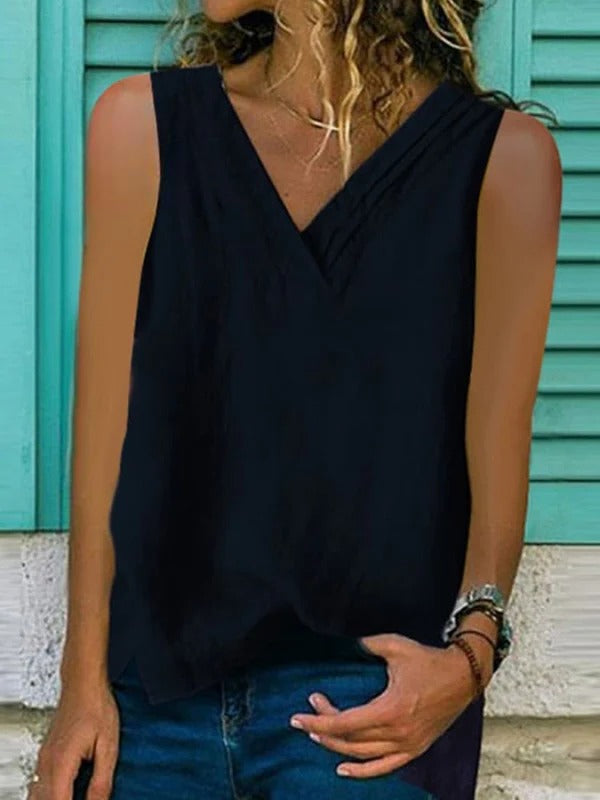 Women's V-Neck  || Sleeveless Shirt
