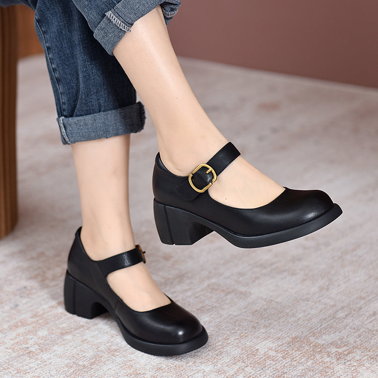 Agnes | Vintage Leather Mary Janes