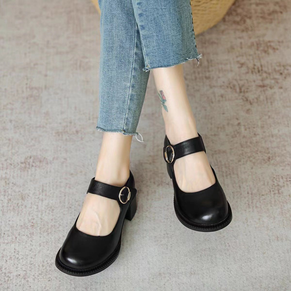 Agnes | Vintage Leather Mary Janes
