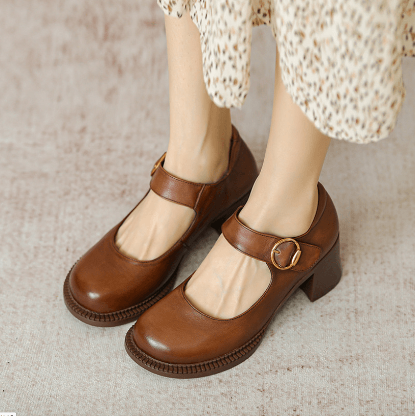 Agnes | Vintage Leather Mary Janes
